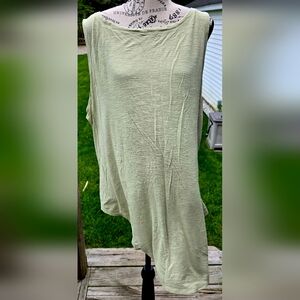 Womens Plus Size 4X Old Navy Luxe Sleeveless Shirt Light Green Slub Knit Tank